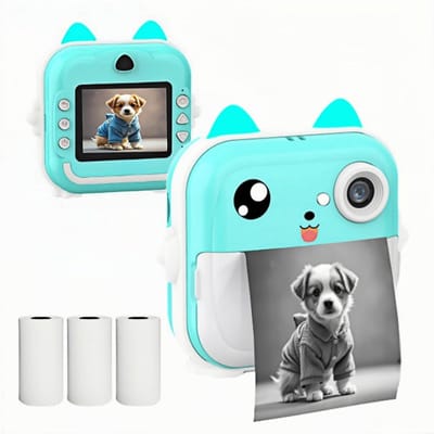Kinder Camera - Direct Print Camera - Foto's Maken - Inclusief Printpapier - Compact Formaat - Blauw