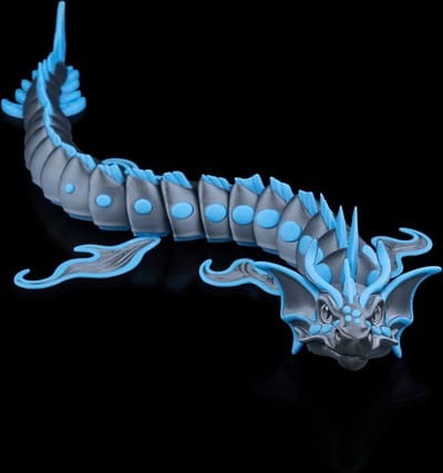 Abyssal Tide: 3D Geprinte Articulerende Draak