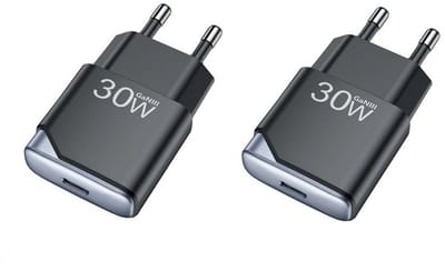 2 stuks OneOne 30W snellader met USB C poort. PD PPS Quick Charge lader. Platte GAN oplader adapter past op Samsung Galaxy A33, A52, A53, A6s, A70, A71, A72, A73, A80, A90, C7 Pro, C9 Pro, Galaxy F02s, F12, F13, F22, F23, F52