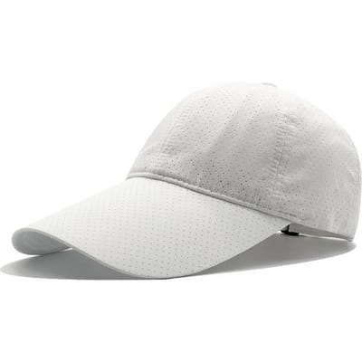 65cm Grote Maat Extra Lange Klep Baseballpet Zomer Buiten Sneldrogende Vissershoed Grote Maat Mesh Zonbescherming Ademende Pet 55-59cm white