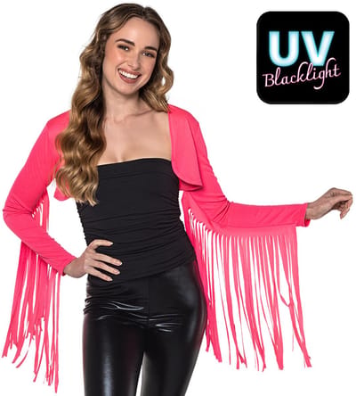 Boland - Bolero Rave neonroze (M/L) - Volwassenen - Danser/danseres - Festival - UV Blacklight