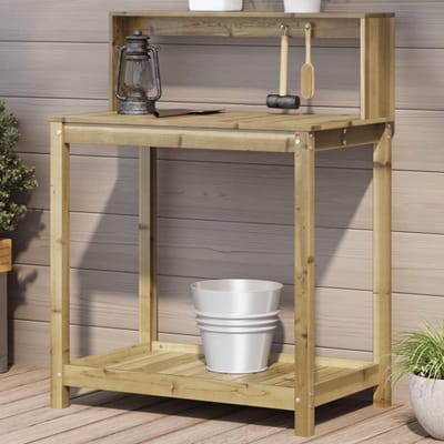 Opvouwbare Buitentafel - Houten Tuinmeubel - Buiten Eten - Met Planken - 82.5 x 50 x 109.5 cm - Grenen