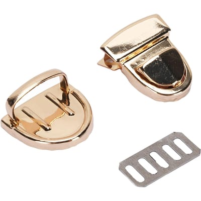 10 Set Steekslot Sluiting voor Riem Portemonnee Duimslot Eendtong Vormige Tas Accessoires 20mm Breedte met goud