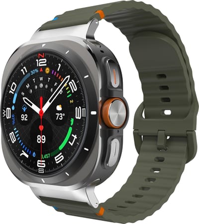 Cazy horlogebandje geschikt voor Samsung Galaxy Watch Bandje (ActiveFlex) - Smartwatchbandjes - Universeel bandje geschikt geschikt voor Samsung Galaxy Watch Ultra (2024 / 2025) - Khaki