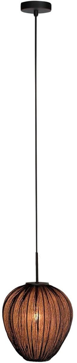 Hanglamp Silura 4297ZW in trendy zwart linnen, hoogteverstelbaar, van het merk Mexlite voor binnengebruik