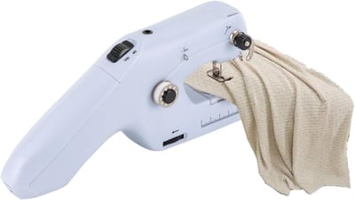 Mini naaimachine - Draagbare machine - Kleding repareren - Voor dikke stoffen - 24 cm breed - Wit