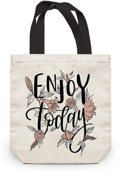 Dailygoods- Canvas Tas Herbruikbaar 50LBS - Bloemenpatroon - Opvouwbaar - Milieuvriendelijk - Draagtas - Stijlvol Ontwerp - Boodschappentas