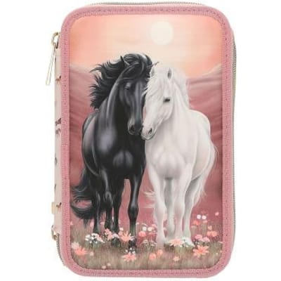 Depesche Miss Melody 3-vaks etui Blossom Pony Pennenzakken en -etui's