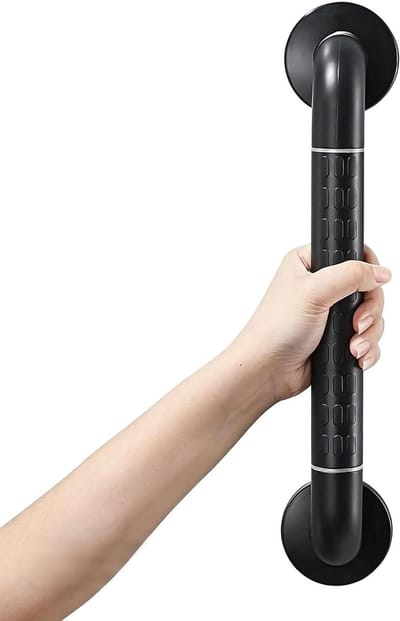 Antislip handgreep - Veiligheidsbeugel badkamer - Veilig douchen - Roestvrij staal - 40 cm - Zwart