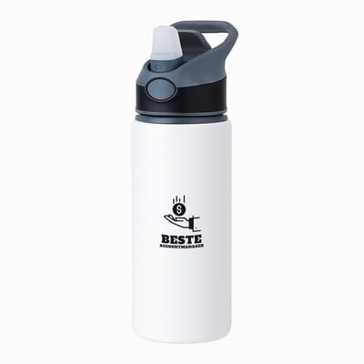 Hacebo® - Beste accountmanager waterfles met rietje zwart - Beste accountmanager - collega - welkom - afscheid - water fles - 650ML