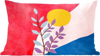 Sierkussens - Kussentjes Woonkamer - 60x40 cm - Bladeren - Zon - Abstracte vormen