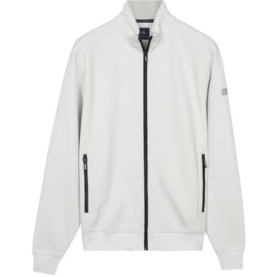 Baileys Vest Sweat Zip Texture Jacquard Doubleface Soft Grey / male