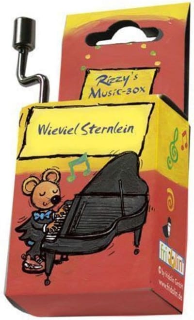 Muziekdoos met Handcrank en Melodie "Weisst Du Wieviel Sternlein Stehen"