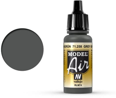 Vallejo Hobbyverf Acrylverf - 71258 Model Air Grey Green RLM74 - Acryl Verf flesje - 17 ml