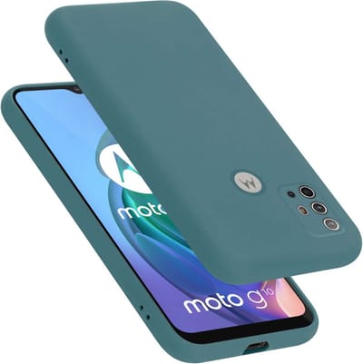 Cadorabo Hoesje geschikt voor Motorola MOTO G10 / G30 in LIQUID GROEN - Beschermhoes gemaakt van flexibel TPU silicone Case Cover