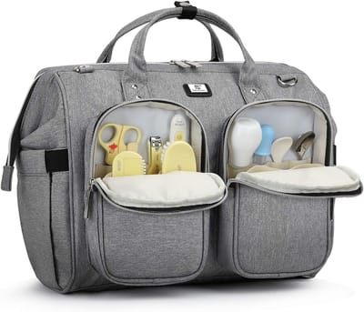 Luiertas met mat - Verzorgingstas schoudertas - Baby onderweg - 11 vakken waterdicht - 30 x 20 x 30 cm