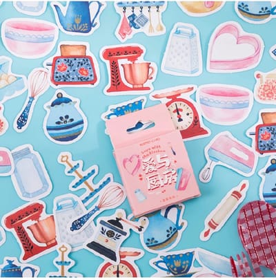 Bullet Journal Stickers 46 stickers – Keukengerei Kitchen Utensil – Planner, Agenda & Scrapbook Stickers – Sinterklaas, Kerst & Schoencadeau – Cadeaus onder 5 euro