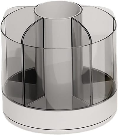 360° Draaibare Pennenhouder voor Bureau - 6-Vaks Organisator voor Kantoor, School en Make-up Penselen