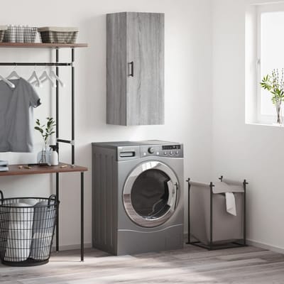 vidaXL - Bovenkast - 34,5x34x90 - cm - grijs - sonoma - eikenkleurig