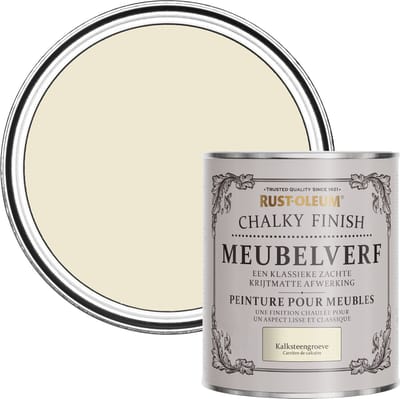 Rust-Oleum Wit Chalky Finish Meubelverf - Kalksteengroeve 750ml