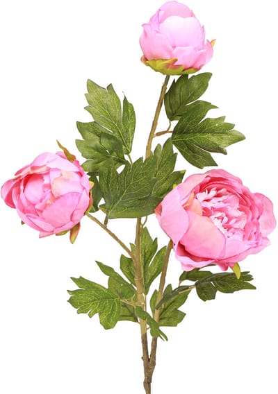 Kunstrozen Pioenrozen Kunstmatig in Roze L80cm 2st