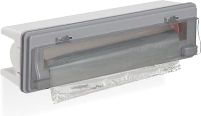 foliehouder keuken - foliesnijder - voor vershoudfolie en aluminiumfolie - lade en muur