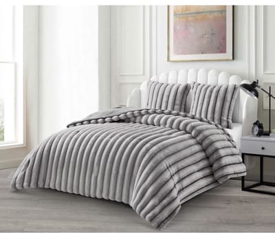 Lavella – Peri dekbed set – 3-delig – 235x250 cm – grijs – 60x70 kussenslopen