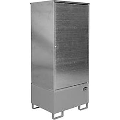 BAUER Gevaarlijke stoffen kast GS-1, plaatstaal, van onderen toegankelijk, B 840 x D 690 x H 1930 mm, voor 1 x 200 l vat, rijs