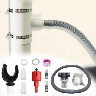 Regenwateropvangbak - Regenwaterverzamelaar - Water Besparen - Flexibele Slang - 110 mm - Grijs
