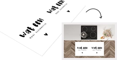 Keukenloper - Loper keuken - Wat een gezinnetje - Spreuken - Quotes - Baby - 120x60 cm - Keukenloper vinyl