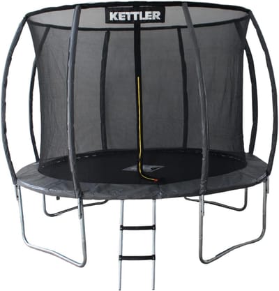 Grote Trampoline Ø 305 cm Buiten met Veiligheidsnet, Ladder en Randbescherming | Max. 150 kg