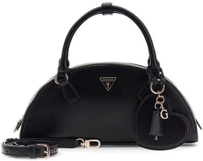 GUESS handtas schoudertas Isobel Dome Satchel Black zwart