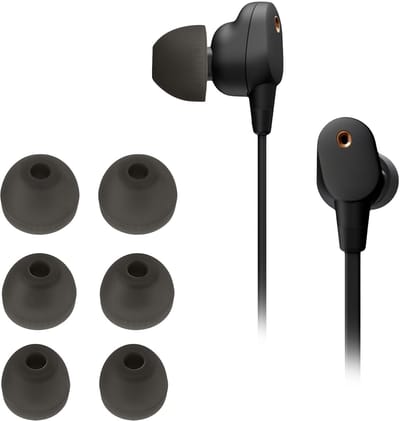 kwmobile 6x cover voor in-ear oortjes geschikt voor Sony WI-1000XM2 - Vervangende oordopjes van siliconen in grijs - 3 maten