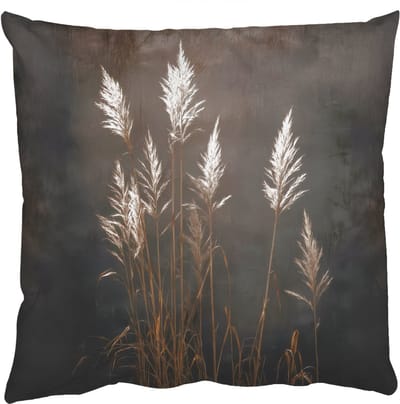 Sierkussens - Kussentjes Woonkamer - 50x50 cm - Siergras - Pluimen - Verlichting - Zwart