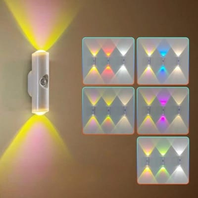 1/2/4/6 stuks Wandmontage Inductielamp LED Smart Light USB Oplaadbaar Dimbaar Slaapkamer Nachtlampje Binnen Woonkamer 2pcs