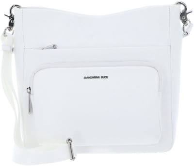 MANDARINA DUCK Leren schoudertas Mellow Leather Crossover Bag Blanc wit