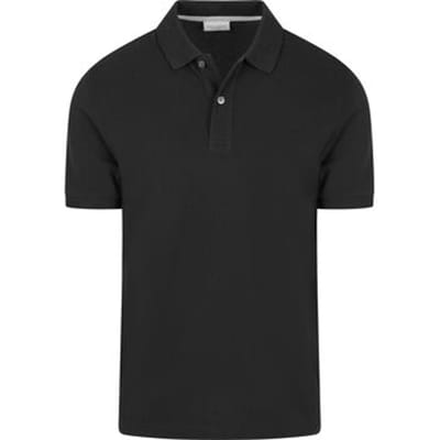 Polo Shirt Korte Mouw Profuomo Piqué Poloshirt Zwart
