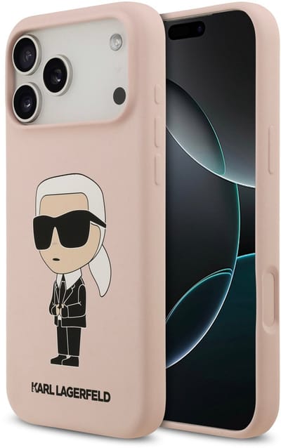 Karl Lagerfeld Back cover voor Apple iPhone 17 Pro Max in de kleur Roze