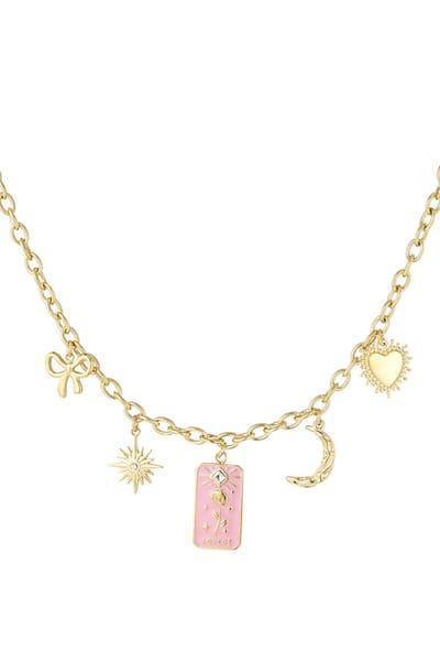 Bijoutheek Collier Rose Lovers Goud