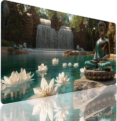 XXL Muismat - Grote Bureaumat - Gaming en Kantoor - Waterdicht Gestikt - 140x60 cm - Bloemenprint