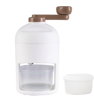 IJsmachine Handmatig - Geschaafd ijs - Thuis smoothies maken - Ingebouwde ijsmaker - 14 x 14 x 14 cm - Wit