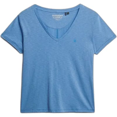Superdry - Studios Slub T-shirt met Borduursel - Dames - T-shirts