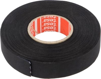 TESA Linnentape PET-wol - 19 mm breed - 260 um dik - Tot 150 graden - 25 meter - zwart
