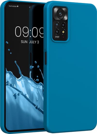 kwmobile telefoonhoesje geschikt voor Xiaomi Redmi Note 11 Pro / Note 11 Pro (5G) / Note 12 Pro (4G) - Hoesje met siliconen coating - Smartphone case in Caribisch blauw