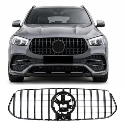 Panamericana GT Grill Geschikt voor Mercedes GLE W167 SUV & GLE Coupé C167 (2019-2023) – Hoogglans Zwart
