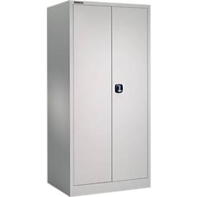 Schäfer Shop Select materiaalkast MSI 2609 S, versterkte uitvoering, tot 100 kg/plank, B 950 x D 600 x H 1935 mm, blank aluminium/wit aluminium