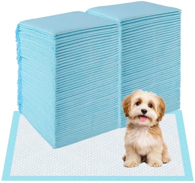 Dailygoods- Trainingpads 100 stuks - 33 x 45 cm - 6-laagse bescherming - Lekvrij - Snelle absorptie - Ideaal voor puppytraining - Hondenmat
