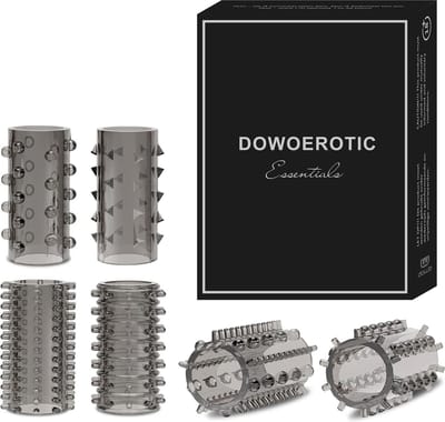 DOWO® - Penis Sleeve - Cockring- Seksspeeltje voor Koppels -Met Structuur- 6 stuks