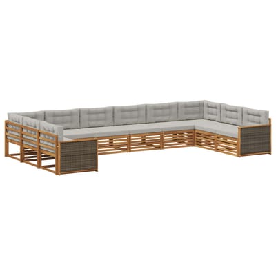 vidaXL - Sofa-Sets - 10 - st - Massief - Acacia - Hout