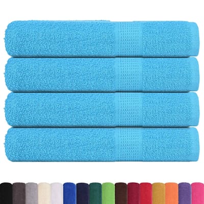 vidaXL - Handdoeken - FROGN - 4 - st - 100x200 - cm - 360 - g/m² - turquoise
